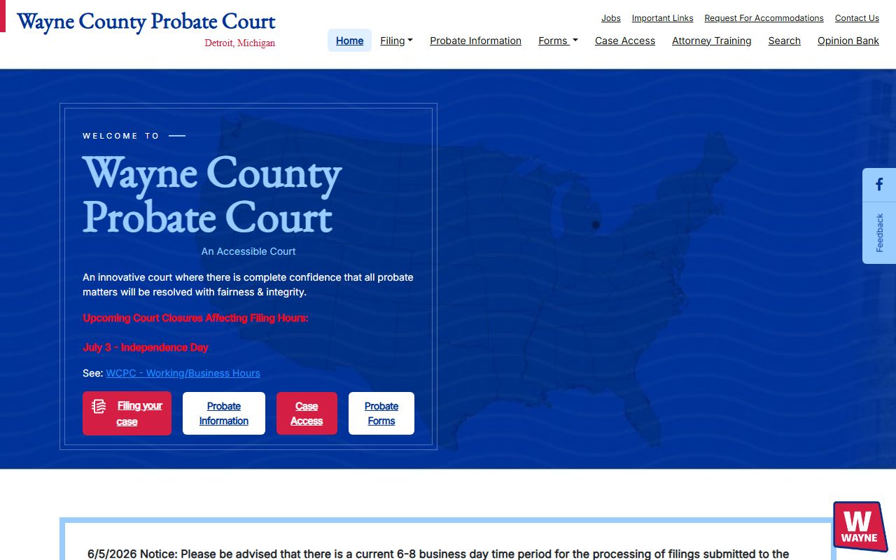 Wayne County probate court records for estates and guardianships