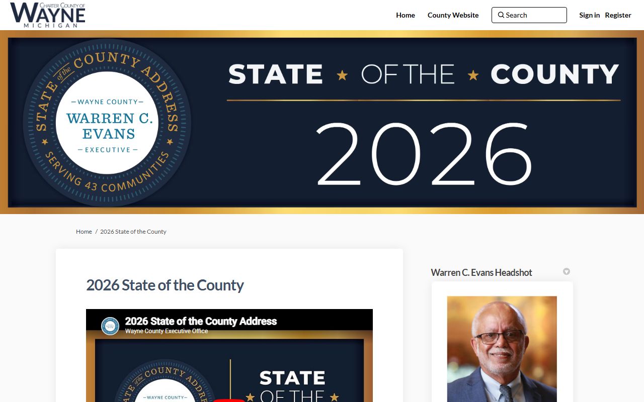 Wayne County Court records and 2026 State of the County update